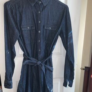 Loft chambray button up dress